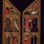Two Wings of a Triptych: Angel Annunciate with Saints Francis, John the Baptist, Catherine of Alexandria and Mary Magdalene (Left Wing); Virgin Annunciate with Saints Jerome, Augustine, Gregory and Anthony Abbot