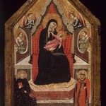 Virgin and Child Enthroned with Saints Benedict and Donato (?) and Four Angels