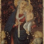 Virgin and Child with Two Angels Before a Rose Hedge