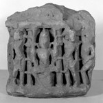 Architectural Fragment with Relief of Seated Deity and Attendants