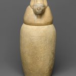 Canopic Jar and Lid (Depicting a Jackal)