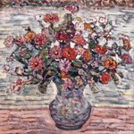 Flowers in a Vase (Zinnias)
