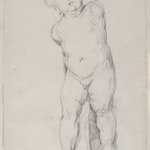 Study from a Statuette of a Cupid (&Eacute;tude de lAmour pl&acirc;tre); Verso: Drapery Study