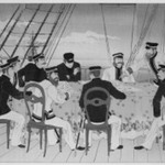 Print Showing Officers Studying Maps