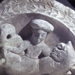 Top of an Arch with a Nymph Riding a Sea Monster