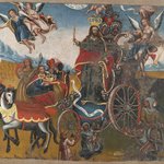 Triumph of Christ the King with the four continents