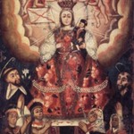 Madonna with Christ Child, St. Dominic, St. Francis, and Indian Worshippers