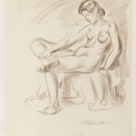 Nude on Chair, Legs Crossed