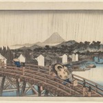 Evening Shower at Nihonbashi Bridge, from Celebrated Places in the Eastern Capital (Toto Meisho)