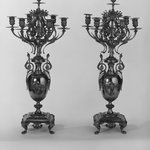 Candelabra, One of a Pair in a Three Piece Garniture