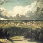 Panoramic Landscape with a View of a Small Town