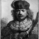 Self-Portrait with Raised Sabre