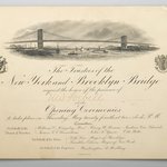 Invitation to the Opening of the Brooklyn Bridge