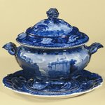 Gravy Bowl with Lid, "Passaic Falls, State of New Jersey"