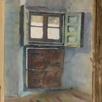 Spanish Sketch Mounted in Scrap Book