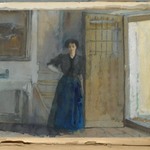 Spanish Sketch Mounted in Scrap Book