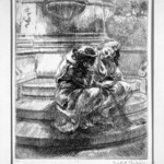 Girls Sitting at Fountain in Union Square