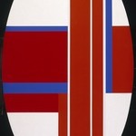 Red, Blue, White Ellipse