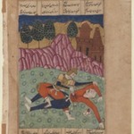 Foroud Slays a Foe, Leaf from a Dispersed Shah-nama Series