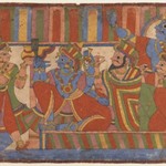 Krishna Counsels the Pandava Leaders, Page from a Mahabharata series