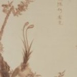 Peacock on Blossoming Plum Branch