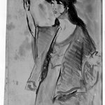 Woman with Hand Raised