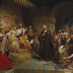 Columbus before the Queen