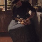 Woman Polishing a Kettle