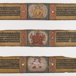 Three Illustrated Palm leaves from a Prajnaparamita