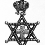 Pendant Cross with Crown and Star of David