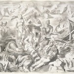 Coney Island Beach: A Double Sided Drawing (Recto: The Artist Sketching, Verso: Acrobats)