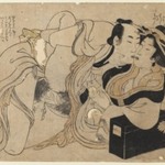 Amorous Couple (woodblock print)