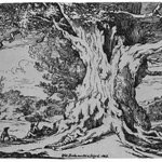 Landscape with Men and Dogs Resting Under a Tree
