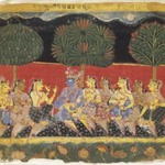 Krishna and the Gopis, Leaf from a Bhagavata Purana Series