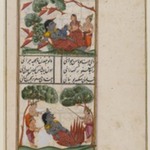 Krishna Battles the Demoness Putana, Page from an Unidentified Hindu Manuscript