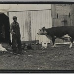 [Untitled] (Man and Animals in Barnyard)