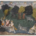 Balarama Kills the Ass Demon, Page from a Dispersed Bhagavata Purana Series