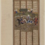 Ferangis Returns to Iran with Giv and Her Son, Kai Khusrau, from a "Shahnameh" of Firdausi