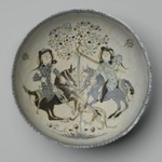 Bowl with Confronted Mounted Horsemen