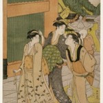 Three Women and a Child at Asakusa Temple