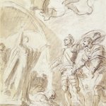 Illustration for Ariostos "Orlando Furioso": Orlando Returns Bireno to Olimpia