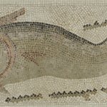 Mosaic of Dolphin Facing Left