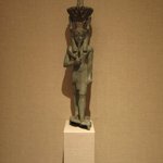 Statue of Nefer-Tum Standing with Sickle Clasped in Right Hand and Conventional Headdress