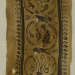 Textile Fragment Consisting of a Clavus with Twelve Rinceaux Containing Human Figures and Animals