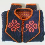 Cardigan Worn by One Woman of the Boeing Five, Tried for Entering the Boeing Nuclear Missile Plant on September 27th, 1983, Sentenced to Fifteen Days in the King County Jail for Defending Life on Earth