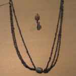Three Strand Necklace with Scarab