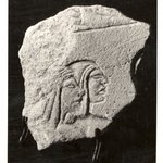 Small Flake with the Heads and Shoulders of Two Men in Low Relief