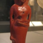 Figure Vase of Woman Holding Animal
