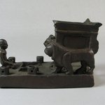 Throne with Lions and Worshipper