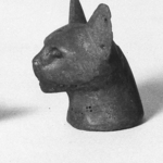 Separate Head of a Cat Probably from a Small Sarcophagus